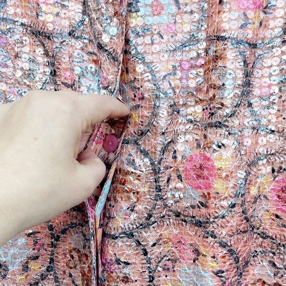 Anthropologie Verb by Pallavi Singhee Sequin kaftan Sz Small - Picture 5 of 6